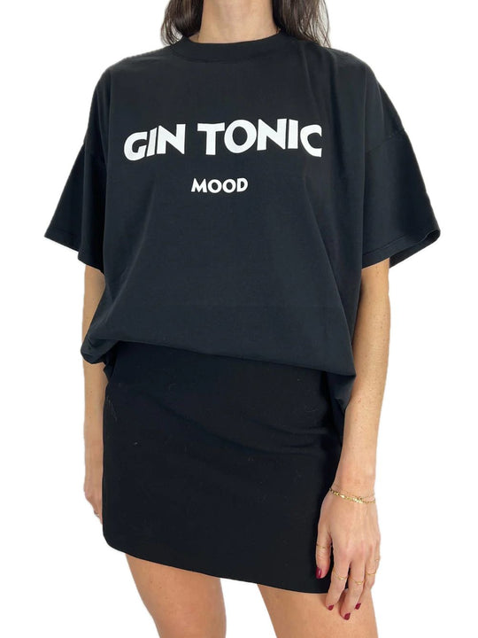 T-shirt Gin Tonic Mood - Nero
