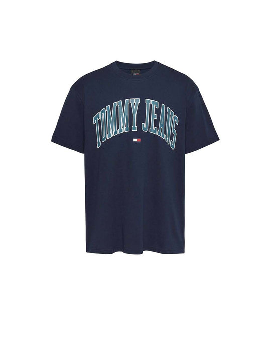 Tjm Reg Popcolor Varsity Tee Ext - Dark Navy