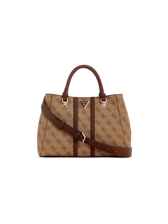 Noreen Girlfriend Satchel - Latte Logo Brown
