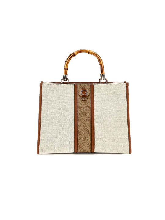 Kerima Bamboo 2 Cmprtmnt Tote - Natural Latte Logo