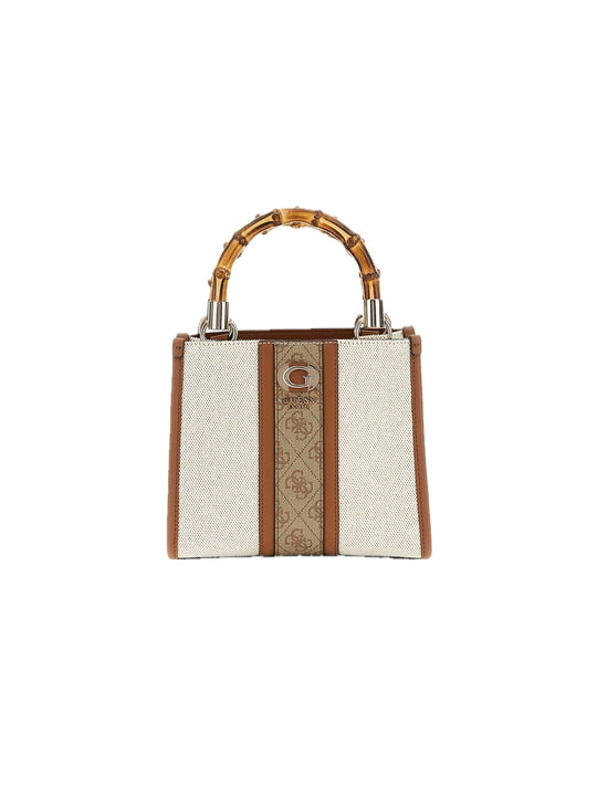 Kerima Bamboo 2 Cpmt Mini Tote - Natural Latte Logo