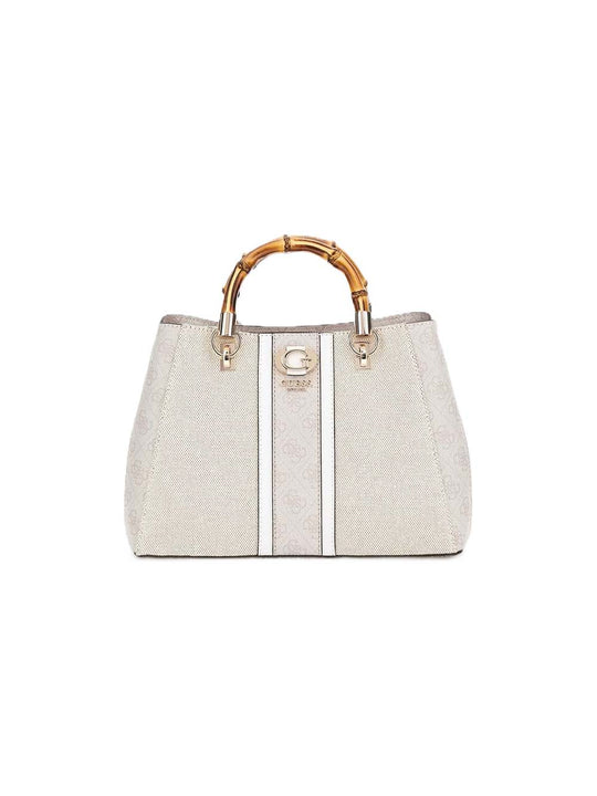 Kerima Bamboo Girlfriend Satchel - Natural Dove Logo
