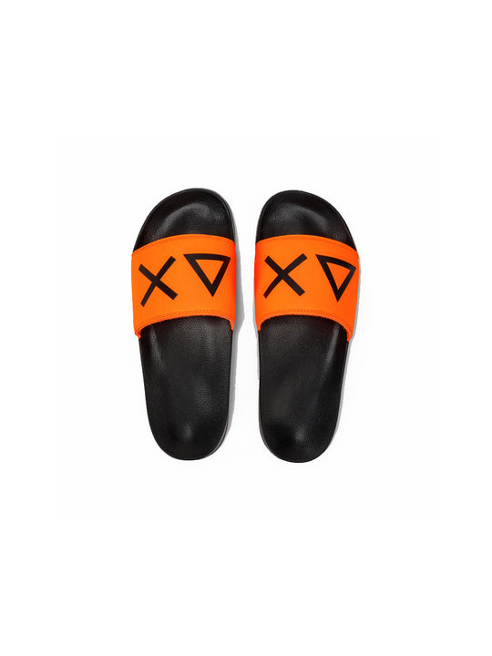 Beach Slippers - Nero Arancio Fluo