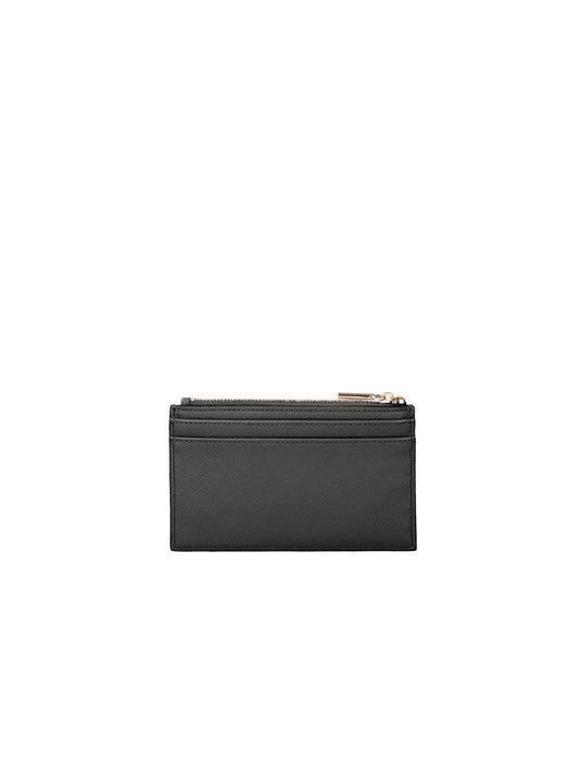 Ecs Card Holder With Zipper - Nero