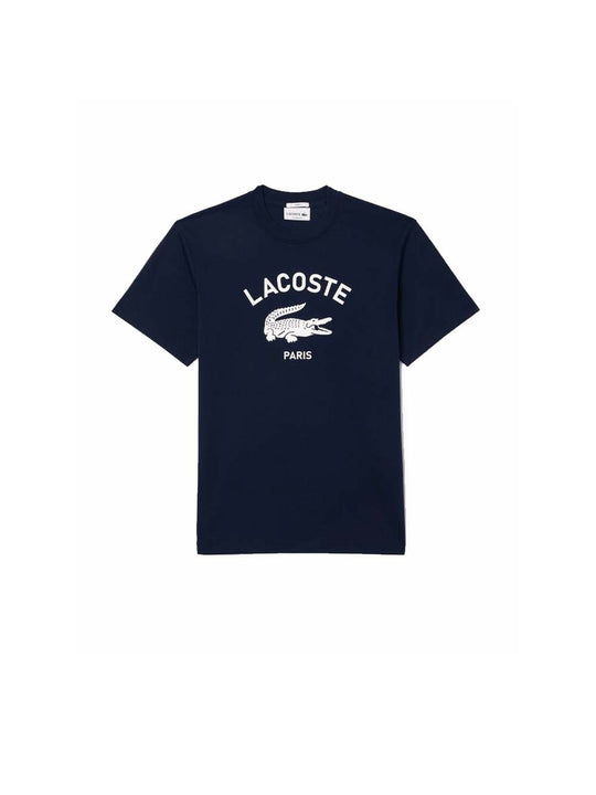 T-shirt Vestibilità Classica Stampa Lacoste - Bleu Marine