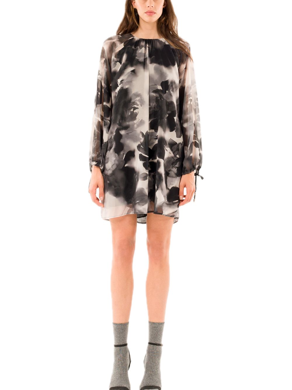Gathered Neck Dress - Ombré — 2