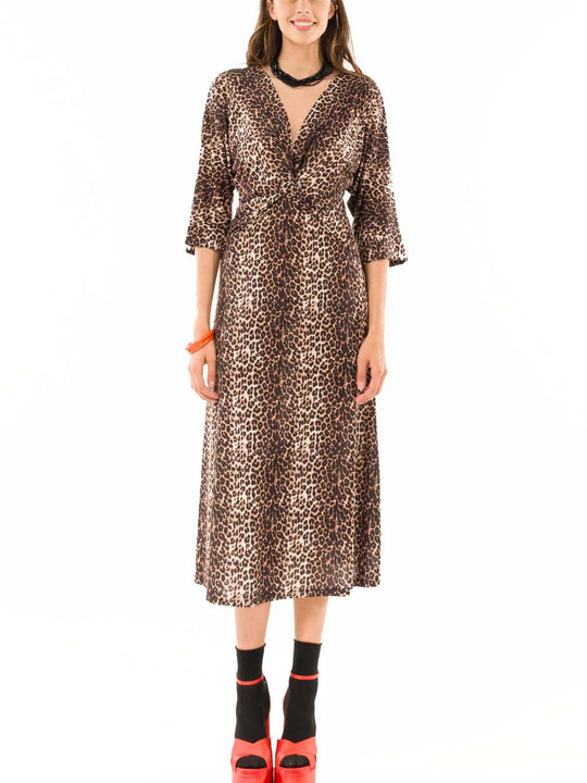 Abito Nodo Midi Stampato - Maculato