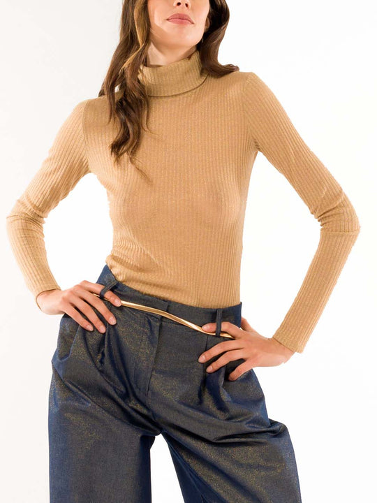 Dolcevita Costina Lurex - Cammello