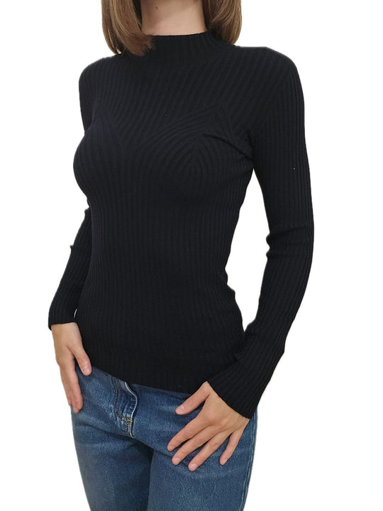 Lupetto A Coste - Nero