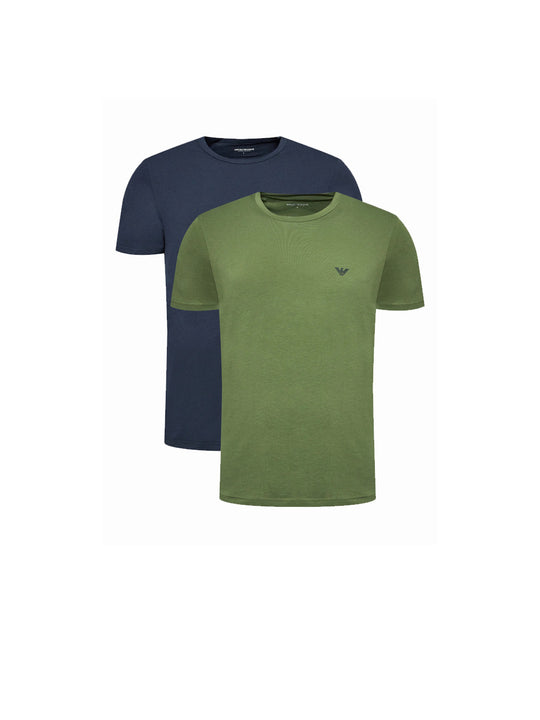 2-Pack Crew Neck T-shirt S/s - Olive Marine