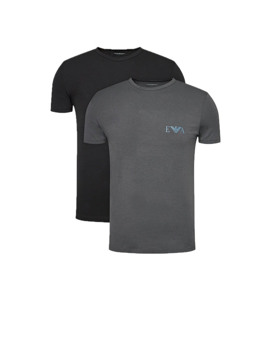 2-Pack Crew Neck T-shirt S/s - Black Magnet