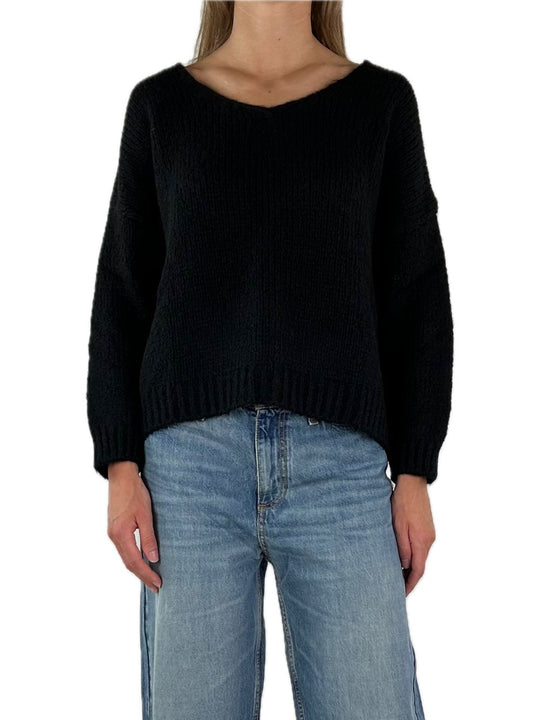 Maglia Scollo V - Nero