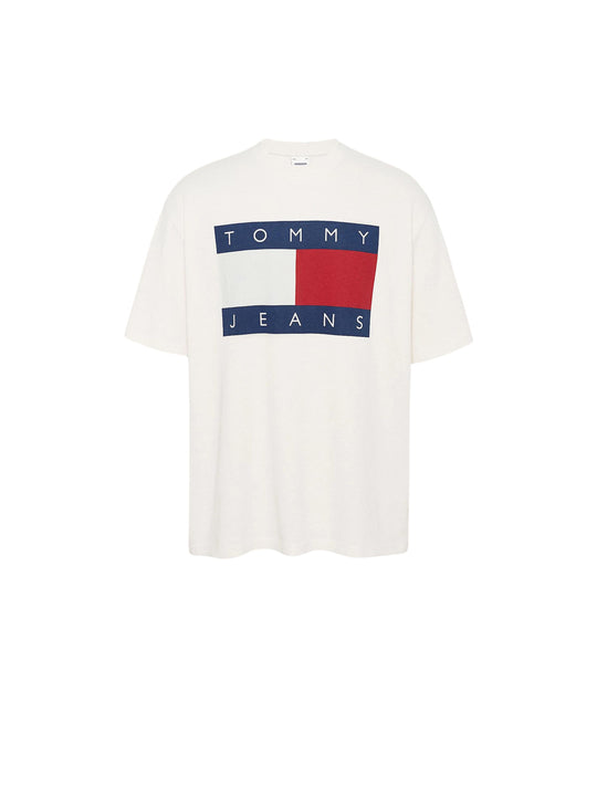 Tjm Ovz Melange Flag Tee - Ancient White Melange