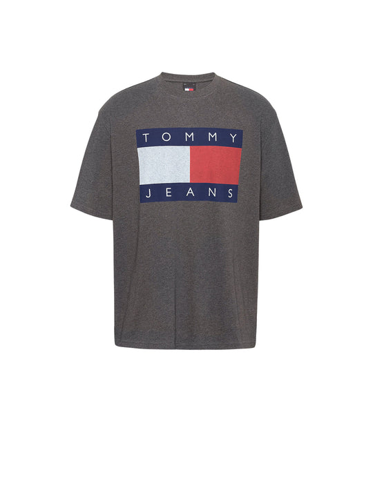 Tjm Ovz Melange Flag Tee - New Charcoal Melange