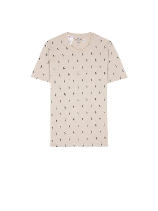 S/s Crew Sleep Top All Over- Stoneware Grey