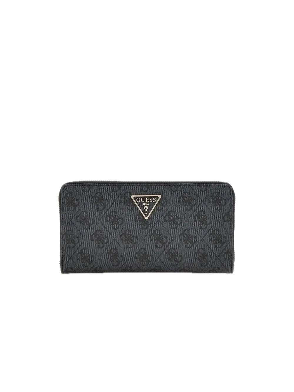 Portefeuille GUESS Laurel Cheque Organizer - Porte-monnaie Style Minimaliste Logo Coal - Or Brillant