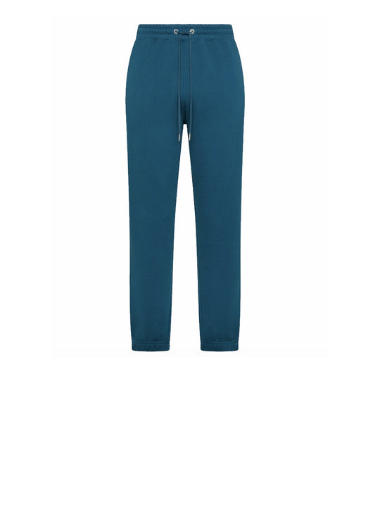 Long Pant Cotton Fl - Blue Profondo