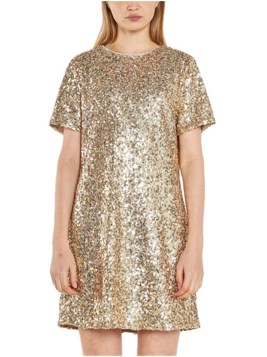 Ladies Dress - Gold Sequin