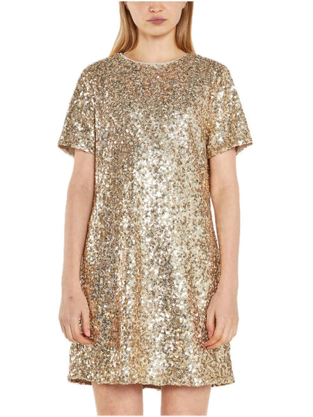 Sweater Dress Tulip Sleeves Draper James Collection Tulip Lace Dress  Glamorous Ladies Dress Gold Sequin Donna  Chemise Imola