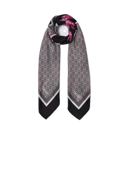 Ecs Foulard Maxi Logo Flo 120x120 - Nero