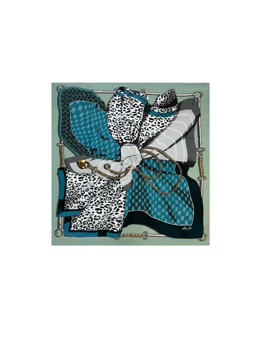 Foulard Mix Belt 120x120 - Mint Shake