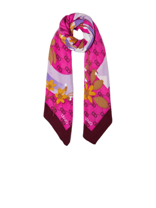 Foulard Flowery Logo 120x120 - Fucsia