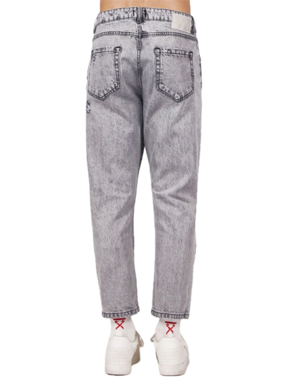Carrot Denim Batik Trousers - Black Grey — 2
