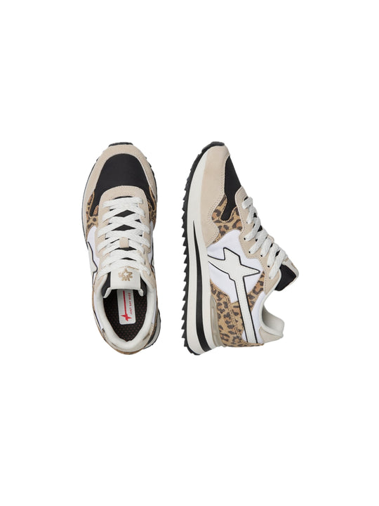 Yak W Suede Nylon Animalier - Cream White Black