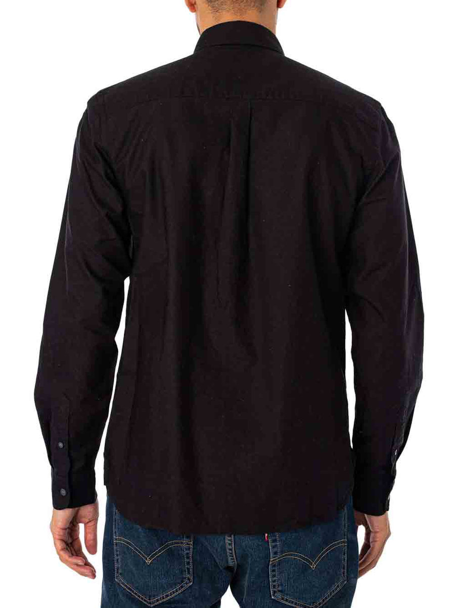 Plain Oxford Shirt - Jet Black — 2