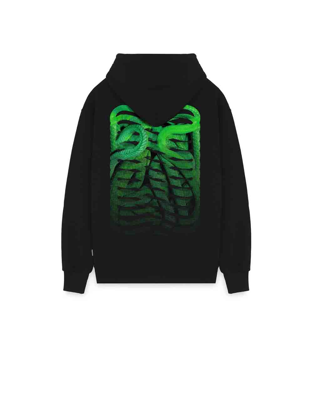 Propaganda Felpa 100% Cotone Ribs Snake Nero Uomo » Chemise Imola