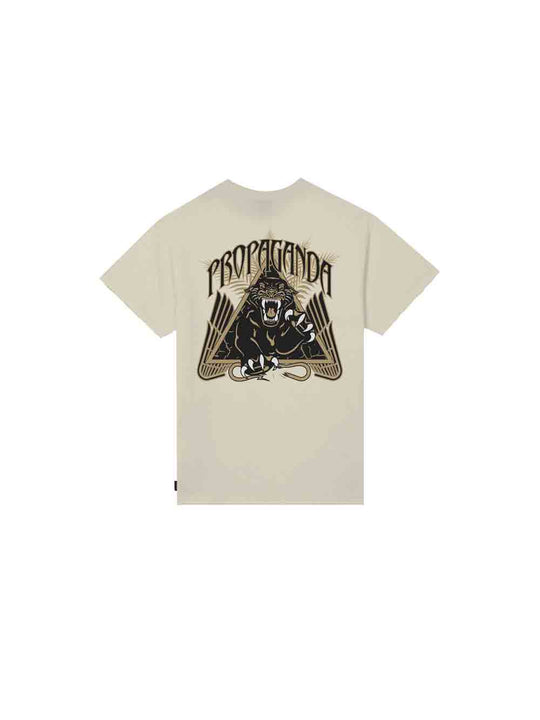 T-shirt M/m 100% Cotone Triangolo Panther - Bone