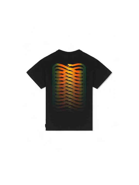T-shirt M/m 100% Ribs Gradient - Nero