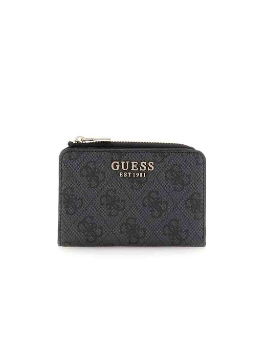Laurel Slg Zip Arnd Card Case - Coal Logo