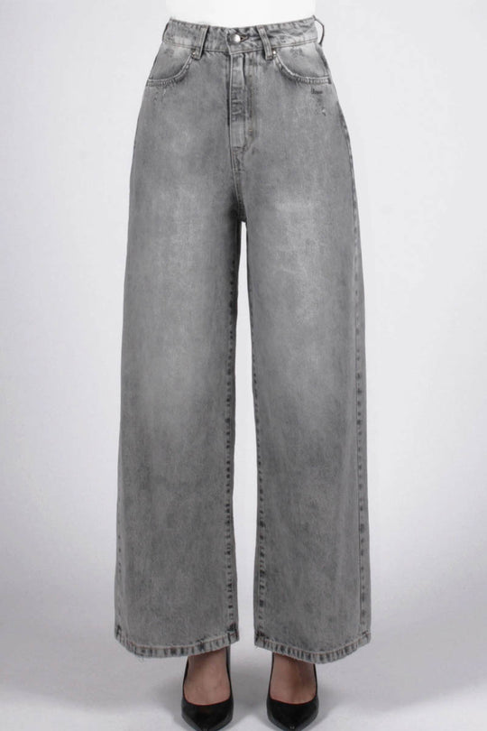 Jeans Dritto - Grigio Colore Unico