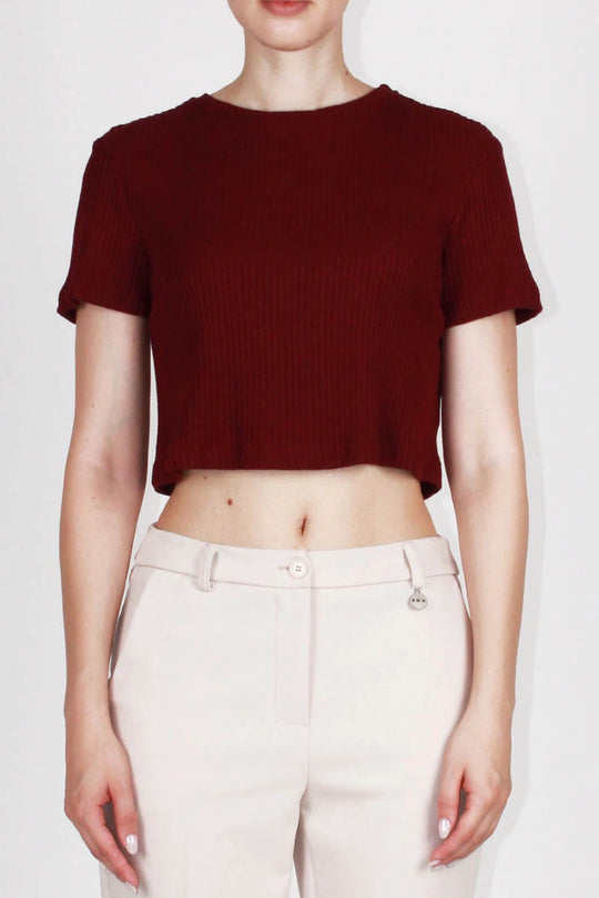 T-shirt A Coste - Bordeaux