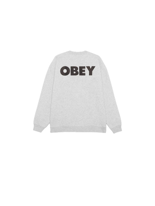 Obey Bold Crew Fleece - Heather Grey