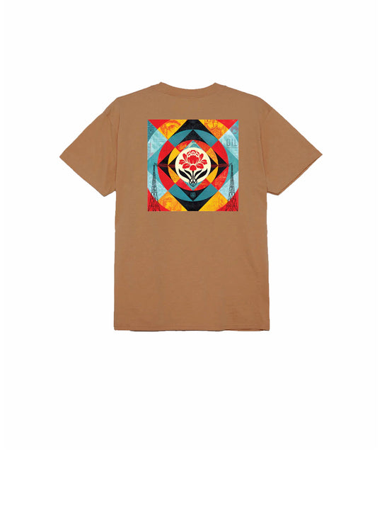 Obey Geometric Power Canvas Tee - Brown Sugar