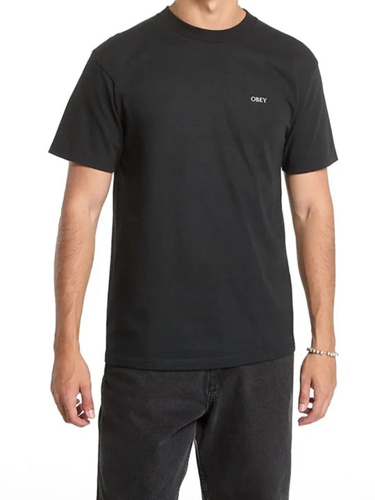 Obey Geometric Power Canvas Tee - Black