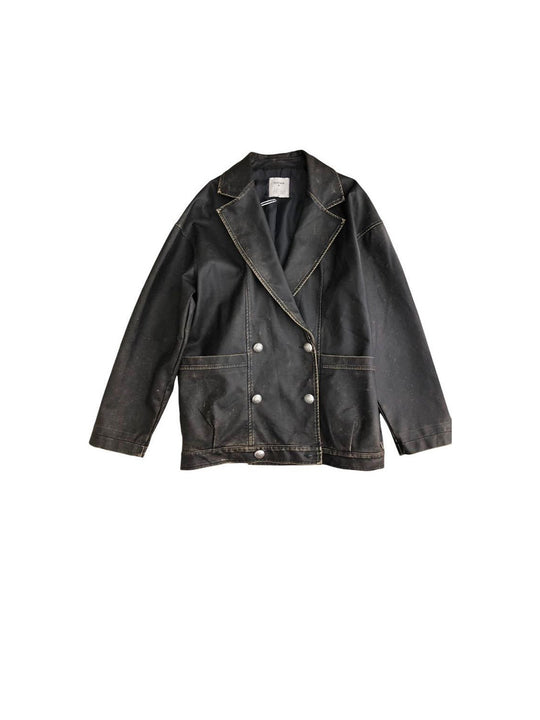 Giacca Ecopelle Lavata - Nero