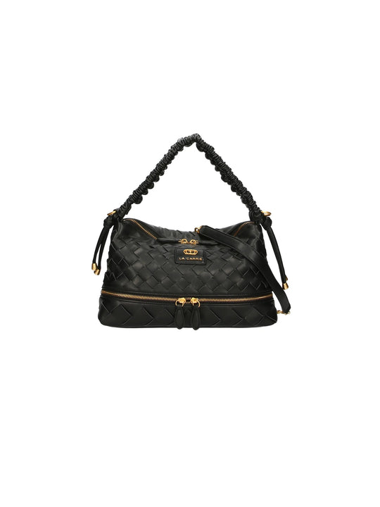 Essential Wov. Shoulder Bag - Black