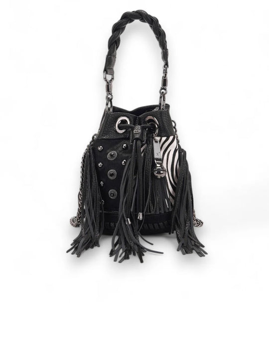 Ann. Charlotte Round Zip Bucket - Multi Zebra