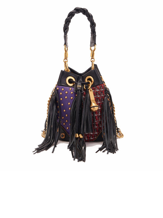 Ann. Magda Angle Zip Bucket Synthetic - Multi Violet