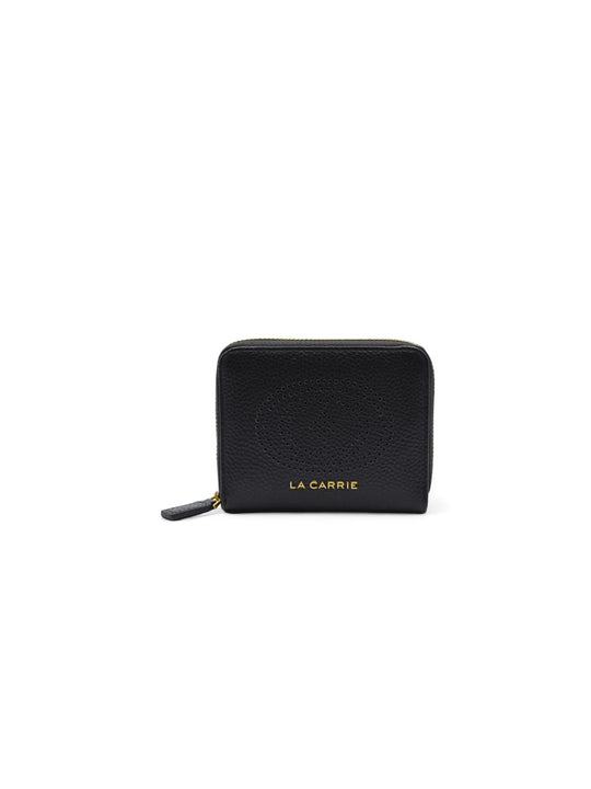 Drilled Logo Small Wallet - Black