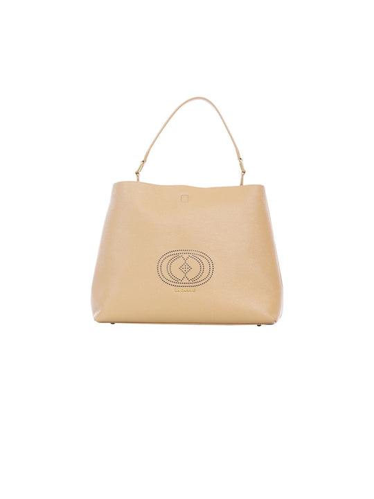 Drilled Logo Hook Shopper T. - Beige