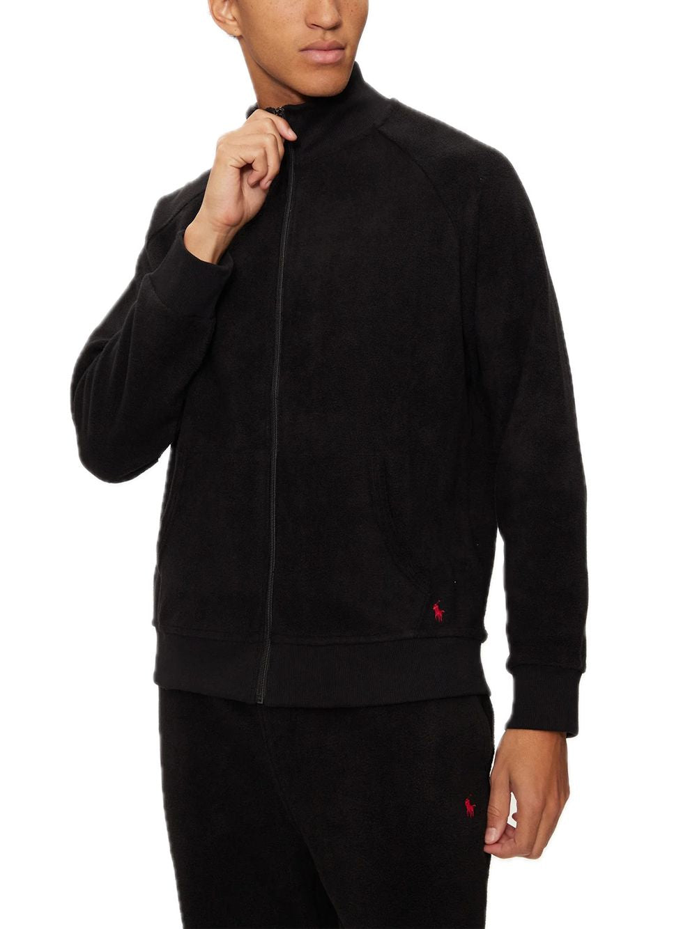 L/S Mock Neck Sleep Top - Polo Black — 1