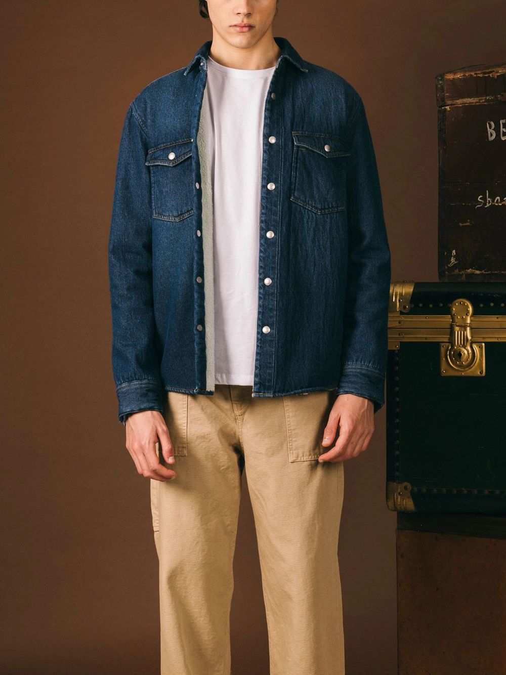 Teddy Denim Overshirt - Denim — 1