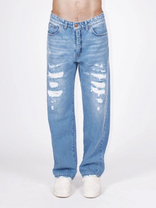 5 Tasche Palazzo Rotture - Denim