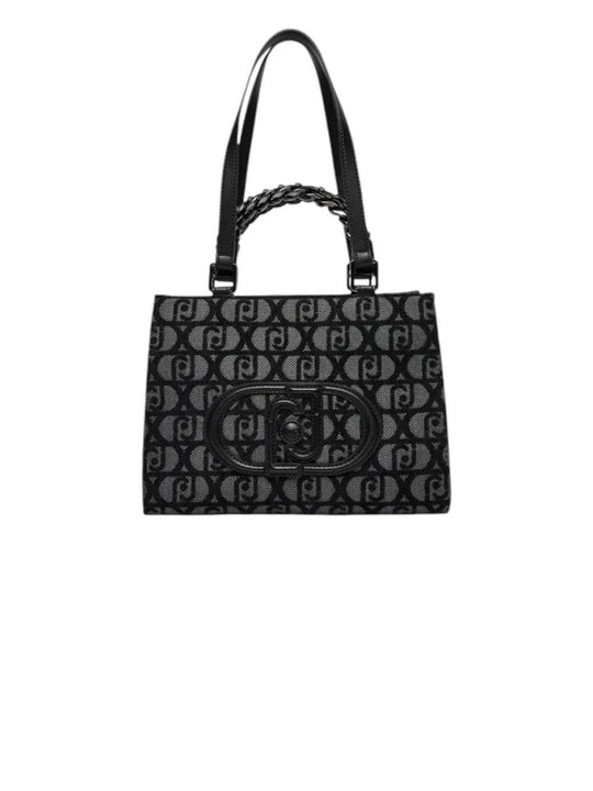S Tote - Jacquard Nero