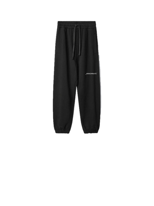 Pantalone In Felpa Con Elastico Sul Fondo Con Stampa Sul Davanti - Nero
