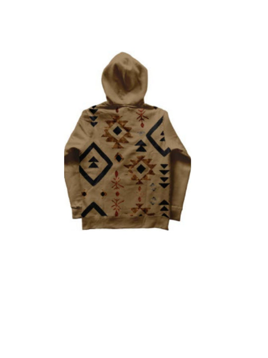 Hoodie French Tery - Uxmal Camel All Back